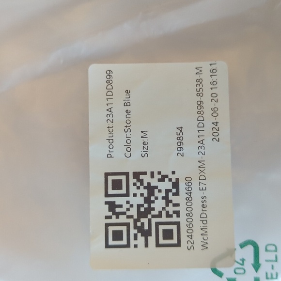 NWT HALARA Stone Blue Backless High Low Flowy Midi Quick Dry Casual Dress, US M - Picture 5 of 5